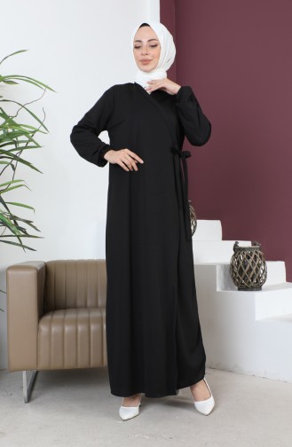 Robe De Prière Nouée Sur Le Côté 0691-04 Noir 0691-04