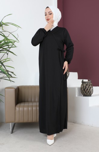 Side Tied Prayer Dress 0691-04 Black 0691-04