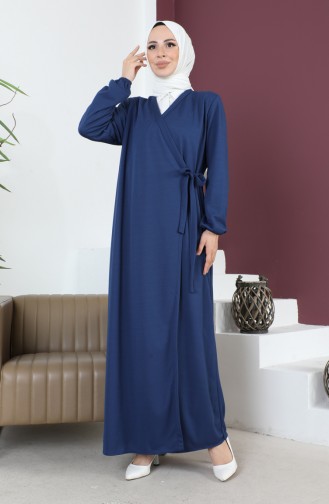 Side Tied Prayer Dress 0691-08 Indigo 0691-08