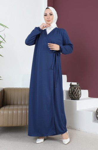 Side Tied Prayer Dress 0691-08 Indigo 0691-08