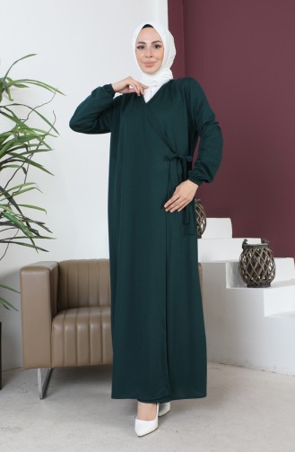 Robe De Prière Nouée Sur Le Côté 0691-10 Vert Emeraude 0691-10