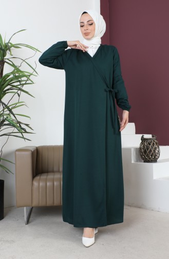 Robe De Prière Nouée Sur Le Côté 0691-10 Vert Emeraude 0691-10