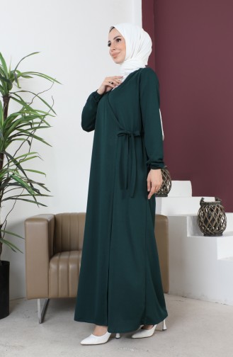 Robe De Prière Nouée Sur Le Côté 0691-10 Vert Emeraude 0691-10