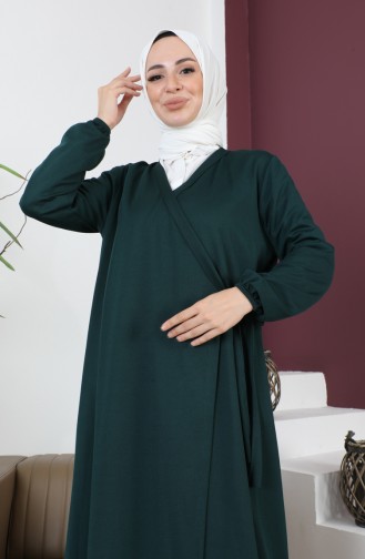 Robe De Prière Nouée Sur Le Côté 0691-10 Vert Emeraude 0691-10