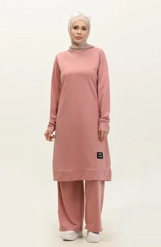 İki İp Tunik Pantolon İkili Takım 0044-28 Pudra