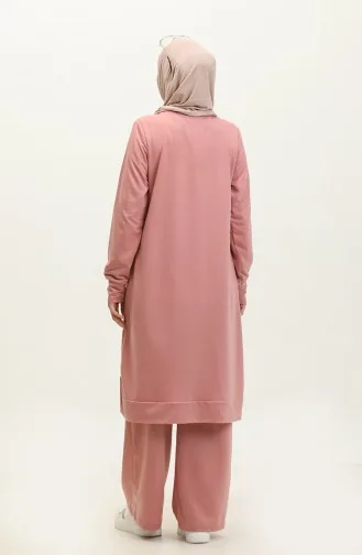 İki İp Tunik Pantolon İkili Takım 0044-28 Pudra