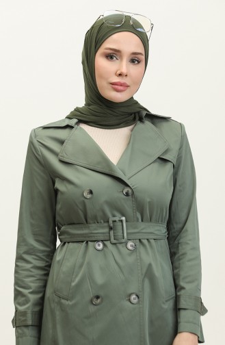 Mittellanger Sommer-Trenchcoat Für Damen In Khaki 6815.Haki