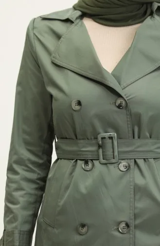 Mittellanger Sommer-Trenchcoat Für Damen In Khaki 6815.Haki