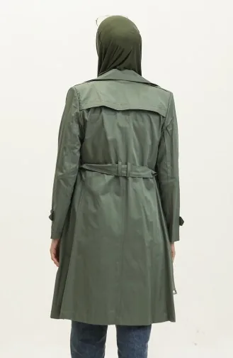 Mittellanger Sommer-Trenchcoat Für Damen In Khaki 6815.Haki
