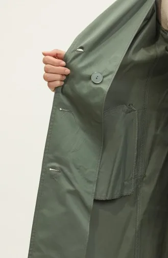Mittellanger Sommer-Trenchcoat Für Damen In Khaki 6815.Haki