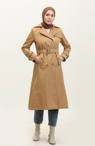 Trench Long Femme Doublé De Saison Camel 6820.Kamel