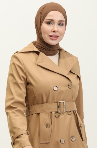 Trench Long Femme Doublé De Saison Camel 6820.Kamel