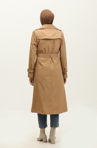 Trench Long Femme Doublé De Saison Camel 6820.Kamel