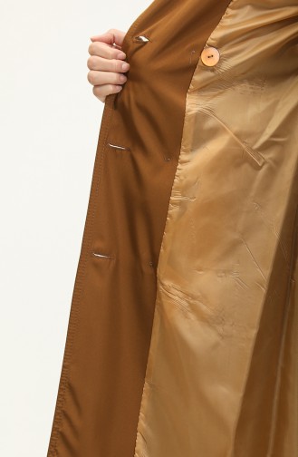 Saisonal Gefütterter Langer Trenchcoat Für Damen In Cap Tan 6820.Taba