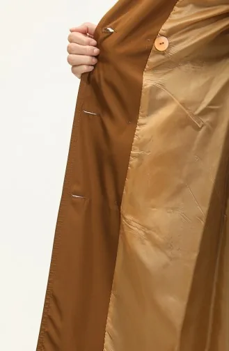 Saisonal Gefütterter Langer Trenchcoat Für Damen In Cap Tan 6820.Taba