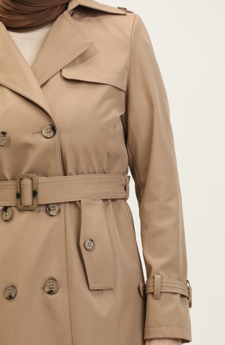 Saisonal Gefütterter Langer Trenchcoat Für Damen In Nerz 6820.Vizon