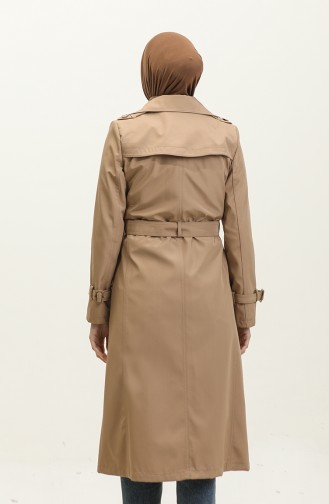 Saisonal Gefütterter Langer Trenchcoat Für Damen In Nerz 6820.Vizon