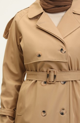 Seizoensgebonden Lange Trenchcoat Met Raglanmouwen Camel 6822.Kamel