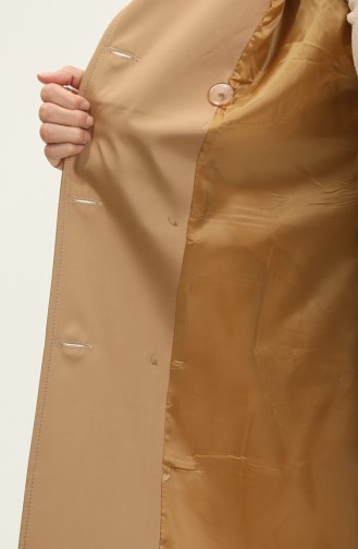 Seizoensgebonden Lange Trenchcoat Met Raglanmouwen Camel 6822.Kamel