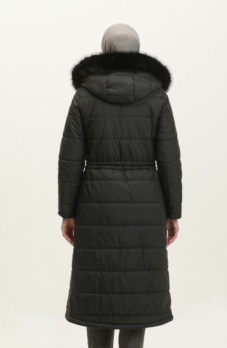 Hooded Pocket Quilted Coat 15177A-01 Black 15177A-04