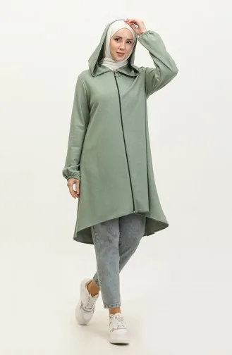 Kapüşonlu Fermuarlı Spor Kap 2023A-01 Haki