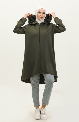 Hooded Zippered Cap 2036-01 Khaki 2036-01