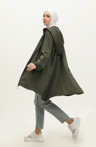 Hooded Zippered Cap 2036-01 Khaki 2036-01