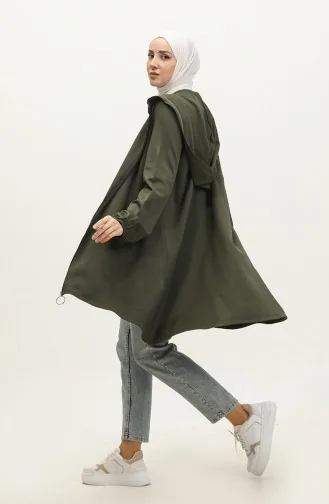Hooded Zippered Cap 2036-01 Khaki 2036-01