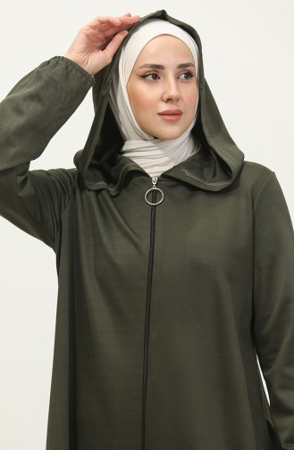 Hooded Zippered Cap 2036-01 Khaki 2036-01