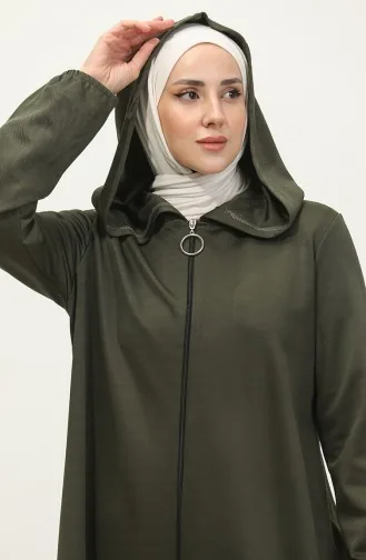 Hooded Zippered Cap 2036-01 Khaki 2036-01