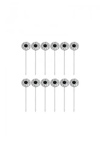 Siyah Eşarp İğnesi 12 Li 12-283-71