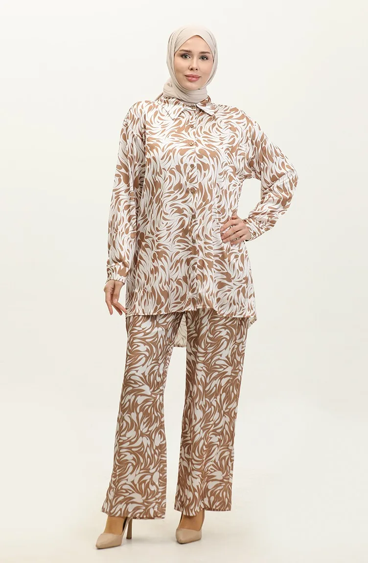 Costume à Motifs Grande Taille Vison Tk234 602