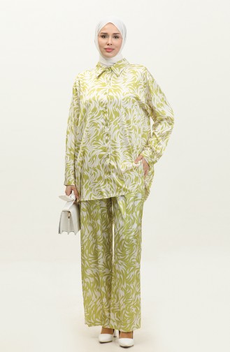 Large Size Patterned Suit Yellow Tk234 603