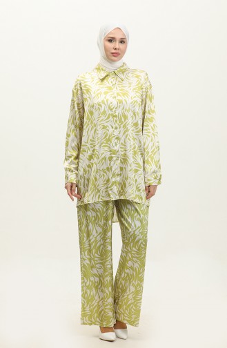 Large Size Patterned Suit Yellow Tk234 603
