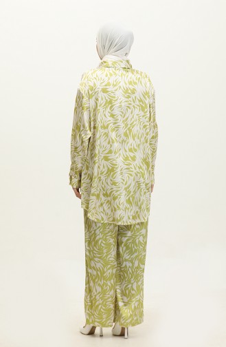 Large Size Patterned Suit Yellow Tk234 603
