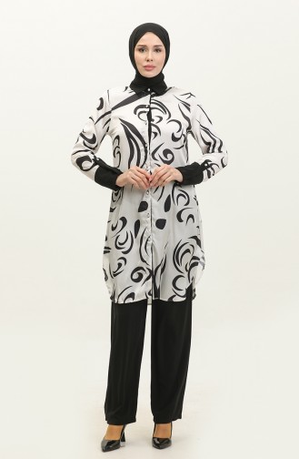 Costume Grande Taille à Motifs Noir Tk213 610