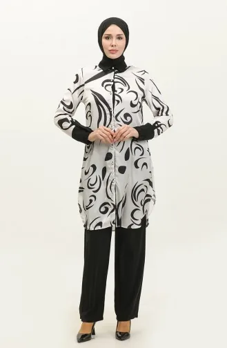 Costume Grande Taille à Motifs Noir Tk213 610