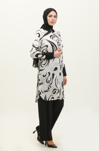 Costume Grande Taille à Motifs Noir Tk213 610