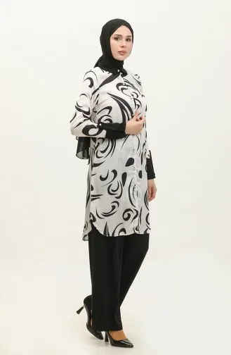 Costume Grande Taille à Motifs Noir Tk213 610