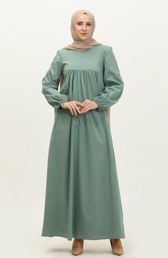 Robe Gathered Dress 2027-01 Green 2027-01