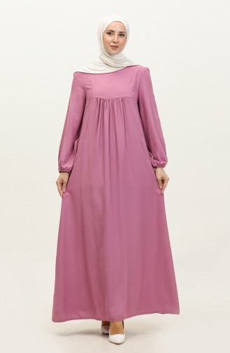 Robe Gathered Dress 2027A-01 Dusty Rose 2027A-01