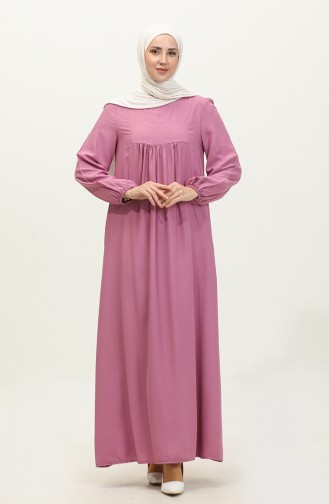 Robe Robe Froncee 2027A-01 Rose Poudré 2027A-01