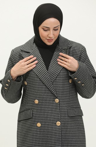 سترة منقوشة بأقدام الإوز باللون الرمادي C1428K 647