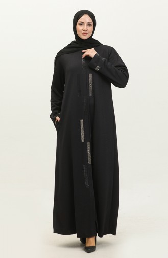 Abaya Robe De Soirée Imprimée Pierre Grande Taille 4262-02 Pourpre 4262-02