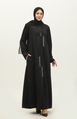 Abaya Robe De Soirée Imprimée Pierre Grande Taille 4262-02 Pourpre 4262-02