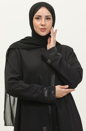 Abaya Robe De Soirée Imprimée Pierre Grande Taille 4262-02 Pourpre 4262-02