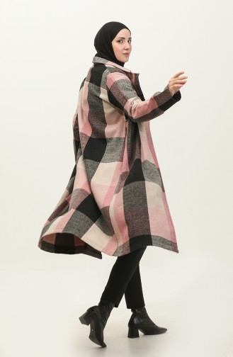 Plaid Patterned Lumberjack Cape NZR001J-02 Black Powder 001J-02