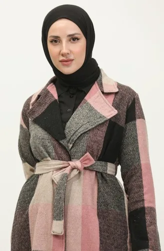 Plaid Patterned Lumberjack Cape NZR001J-02 Black Powder 001J-02
