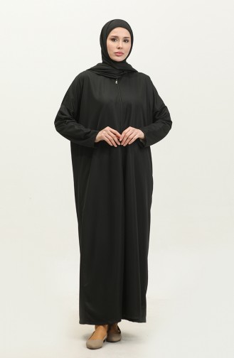 One Piece Practical Prayer Dress With Headscarf 1980-01 Black 1980-01