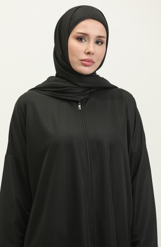 One Piece Practical Prayer Dress With Headscarf 1980-01 Black 1980-01